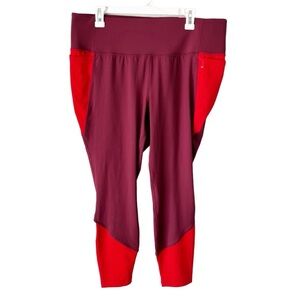 LIVI Leggings Women's 18/20 Livi Active Lane Bryant High Rise 7/8 Colorblock NWT